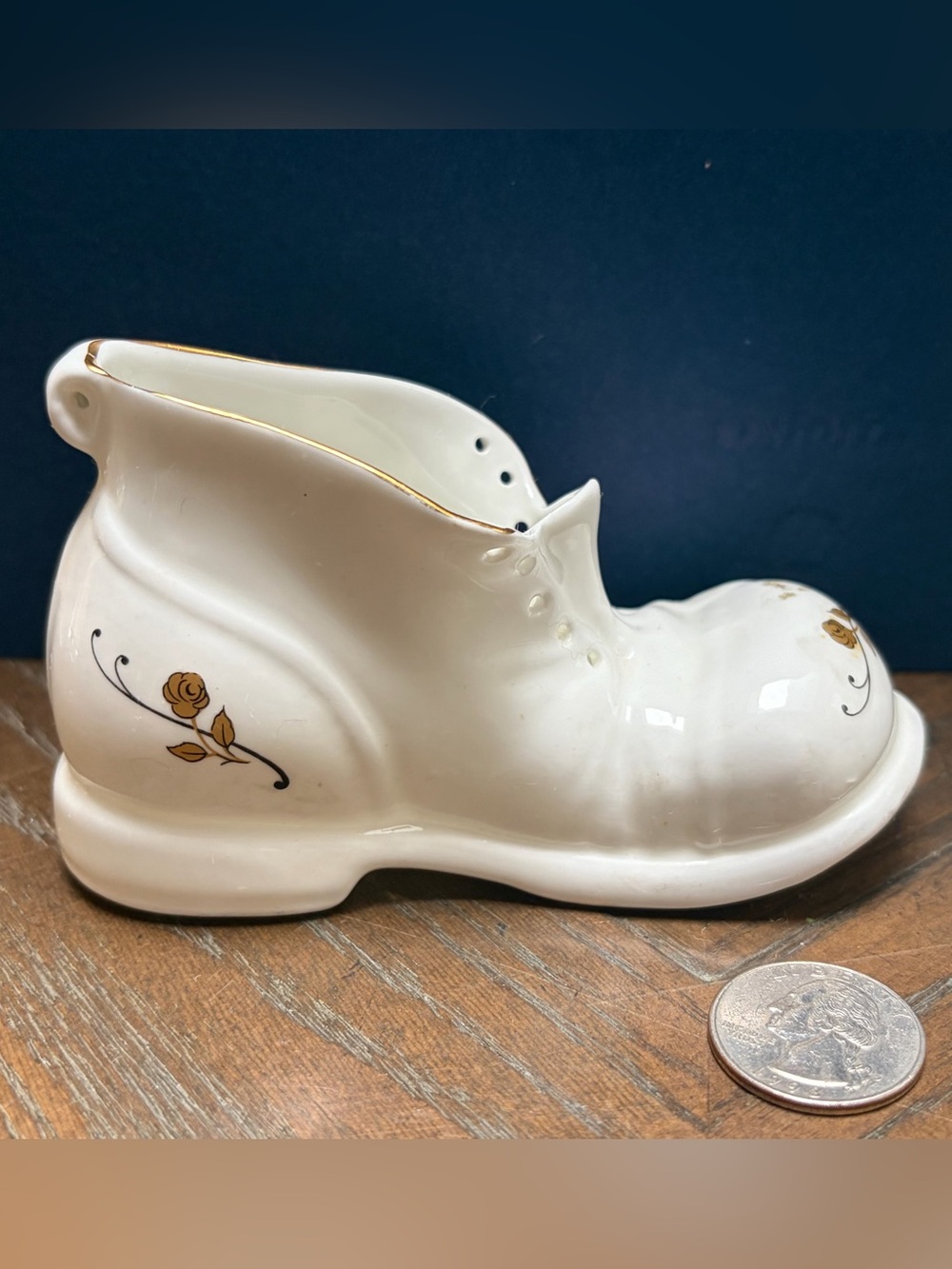 Vintage Royal Stuart Tara Hall Irish Shoe Vase Fine Bone China Galway Ireland